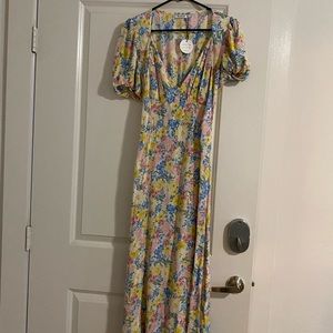 Stradivarius printed midi dress